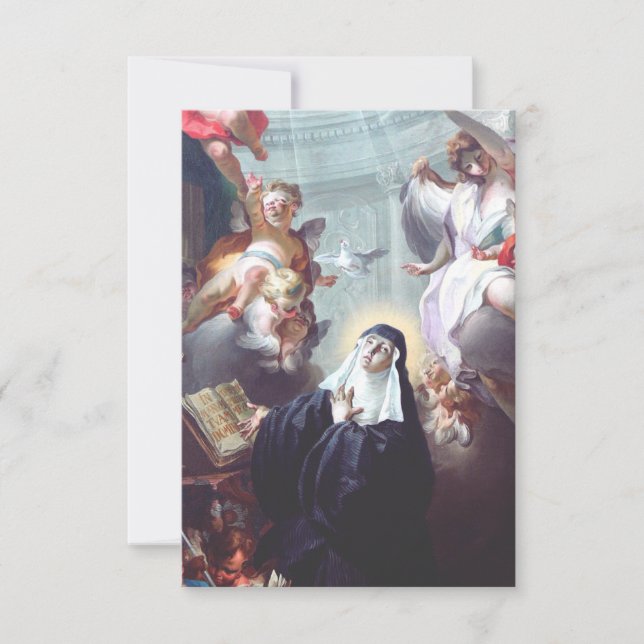 Death of Saint Scholastica Thank You Card (Front)