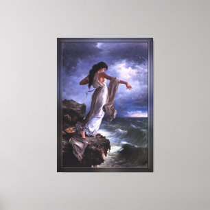 Death of Sappho by Miguel Carbonell Selva Canvas Print