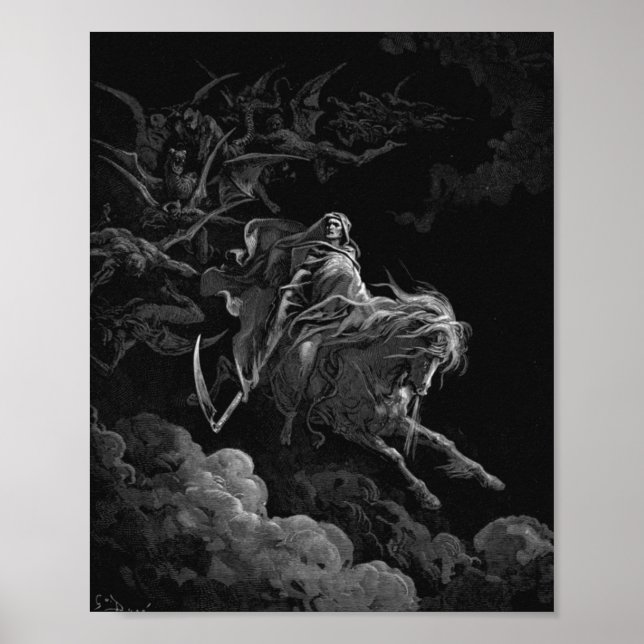 Death On A Pale Horse By Gustave Dore Poster (Front)