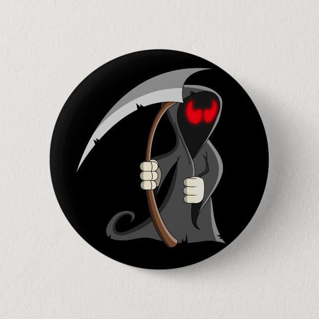 Death red eyes 6 cm round badge (Front)