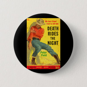 Death Rides the Night western book cover 6 Cm Round Badge