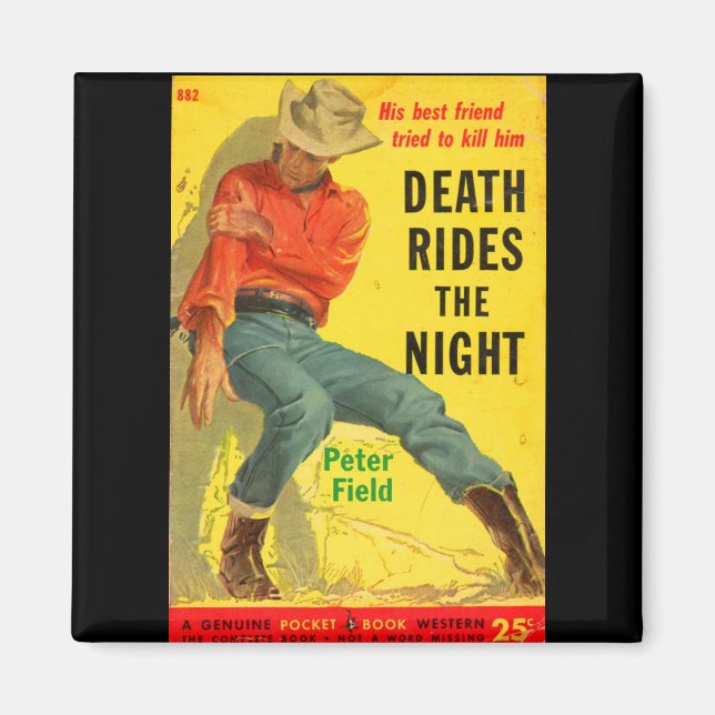 Death Rides the Night western book cover Magnet (Front)