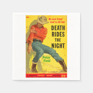 Death Rides the Night western book cover Napkin