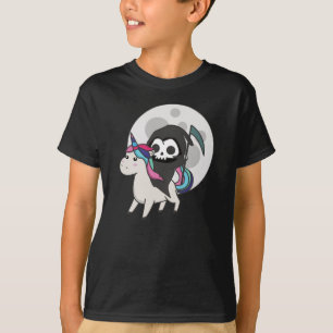 Death Riding Unicorn Funny Unicorns moon T-Shirt