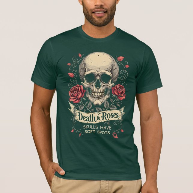 Death & Roses: Skulls Have Soft Spots T-Shirt (Front)