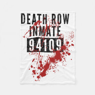 Death Row Inmate 94109 Bloody Costume For Hallowee Fleece Blanket