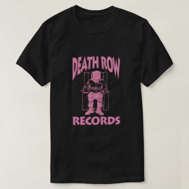 Death Row Records Logo Pink Long Sleeve  T-Shirt (Design Front)