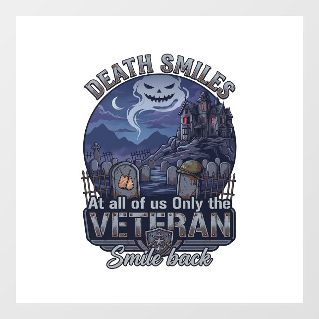 Death Smiles Veteran Halloween Ghost Graveyard Hau (Sheet)