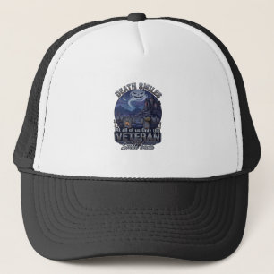 Death Smiles Veteran Halloween Ghost Graveyard Hau Trucker Hat
