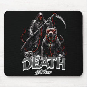 Death Stalker Grim Reaper Dog Halloween Mouse Pad