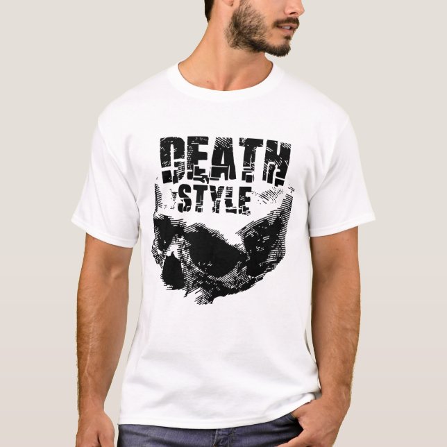 Death Style Skull Design T-Shirt (Front)