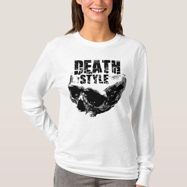 Death Style Skull Design T-Shirt (Front)