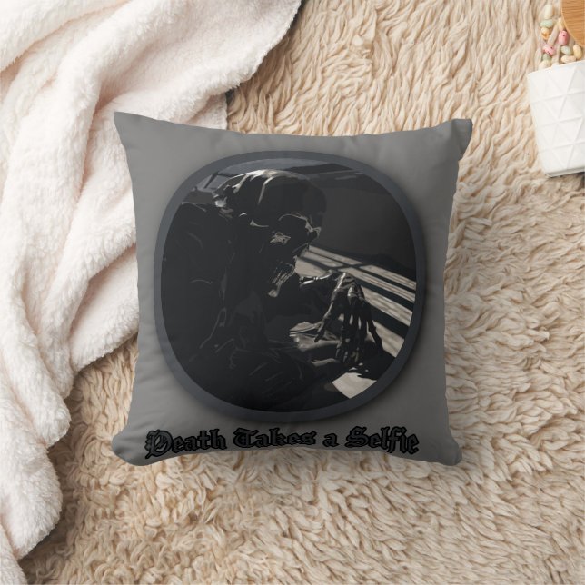Death Takes a Selfie Cushion (Blanket)