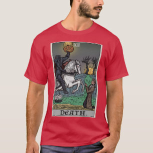 Death Tarot Card Headless Horseman Gothic Spooky H T-Shirt