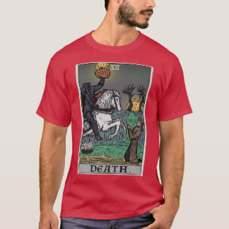 Death Tarot Card Headless Horseman Gothic Spooky H T-Shirt