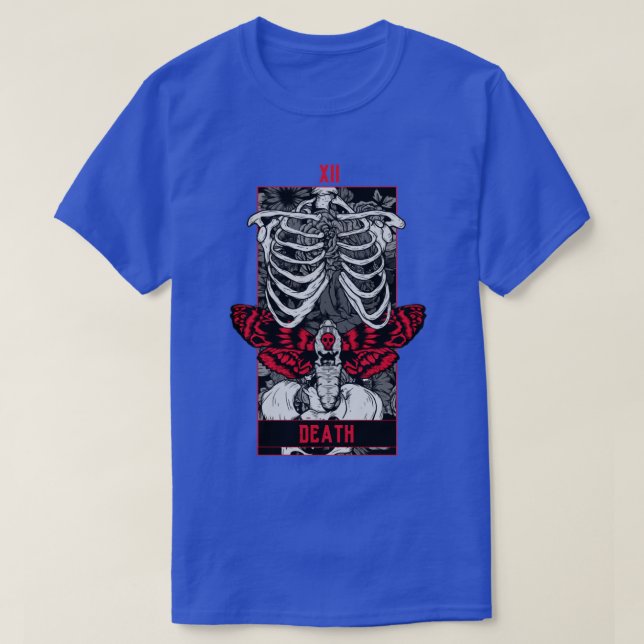 Death Tarot Card Red T-Shirt (Design Front)