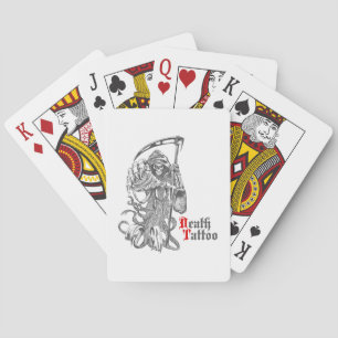 Death Tattoo Grim Reaper Skeleton Playing Cards