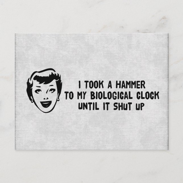 Death To Biological Clocks Postcard (Front)