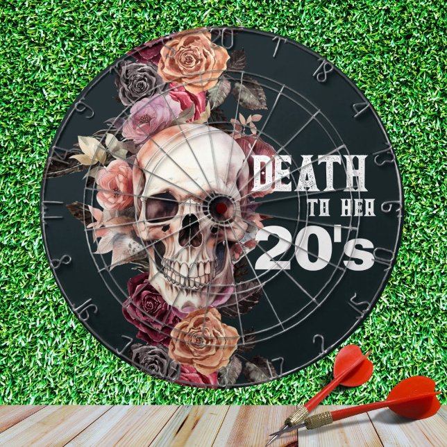 "Death to her 20s" - 30th birthday floral  Dartboard (Creator Uploaded)