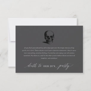 Death to Her 20s Sunglasses Favour Card