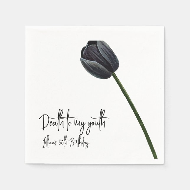 Death to My 20s Birthday Invitation Napkin (Front)