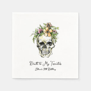 Death to My 20s Birthday Skull Napkin