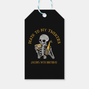 Death to My 20s Skeleton Gift Tags