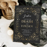 Death To My Forties Halloween 50th Birthday Party Invitation<br><div class="desc">Death To My Forties Halloween 50th Birthday Party Invitation 
All designs are © PIXEL PERFECTION PARTY LTD</div>