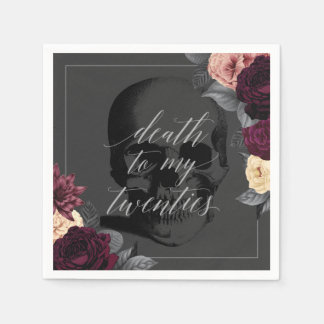 Death to My Twenties 30th Birthday Cocktail Napkin