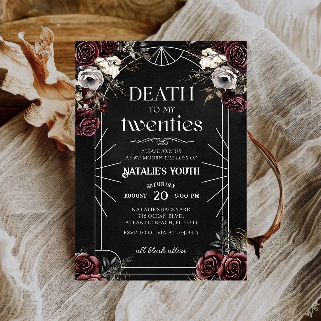 Death to my Twenties 30th Birthday Invitation (Creator Uploaded)