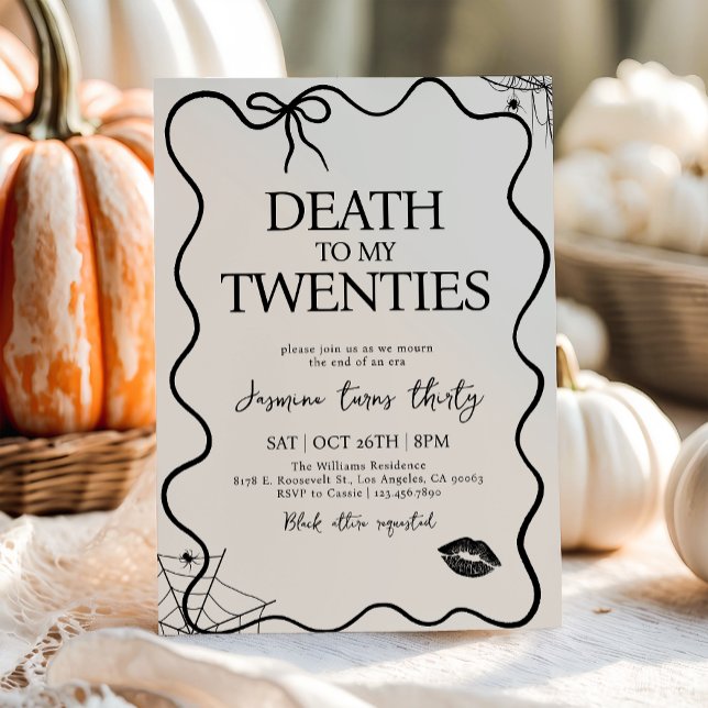 Death to My Twenties 30th Birthday Party Invitation (Creator Uploaded)