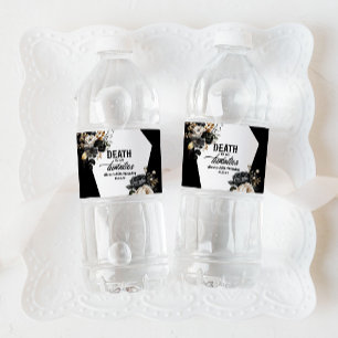 Death To My Twenties Floral 30th Birthday Party Water Bottle Label