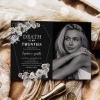 Death To My Twenties Floral 30th Birthday Photo