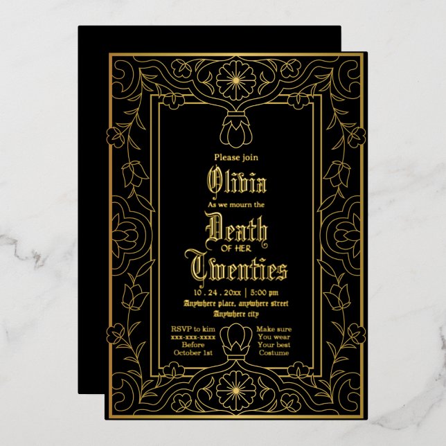 Death to my twenties Halloween 30th birthday  (Front/Back)