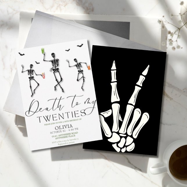 Death to my twenties Halloween 30th birthday  Invitation (Creator Uploaded)