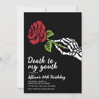 Death to My Youth Birthday Invitation