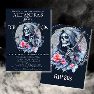 Death to My Youth Grim Reaper 60th Birthday Party Invitation