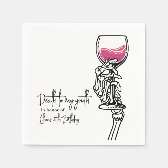 Death to My Youth Napkin (Front)