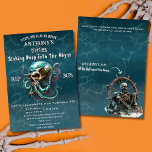 Death to My Youth Skull Kraken 40th Birthday Party Invitation<br><div class="desc">Mourn the end of your thirties and celebrate the start of your forties with this Death to My Youth Skull Kraken 40th Birthday Party Invitation. This unique, fully customisable invitation is perfect for a 40th birthday party with a spooky, fun nautical twist. Featuring a skull Kraken (aka large evil octopus...</div>