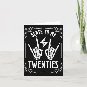 Death to Twenties 20s 30th Birthday 30 Years Old Card