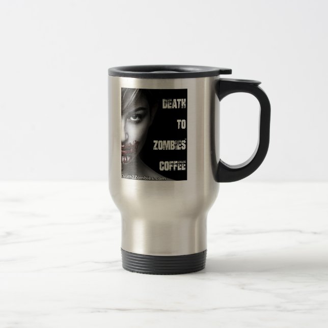 Death to Zombies Coffee Travel Mug (Right)