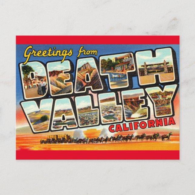Death Valley California Vintage Greeting Postcard (Front)