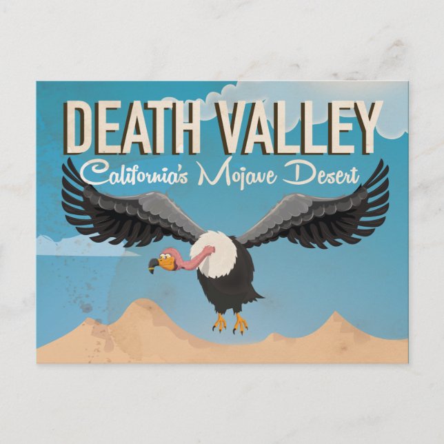 Death Valley Cartoon vintage travel poster Postcard (Front)