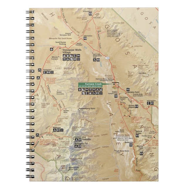 Death Valley map notebook (Front)