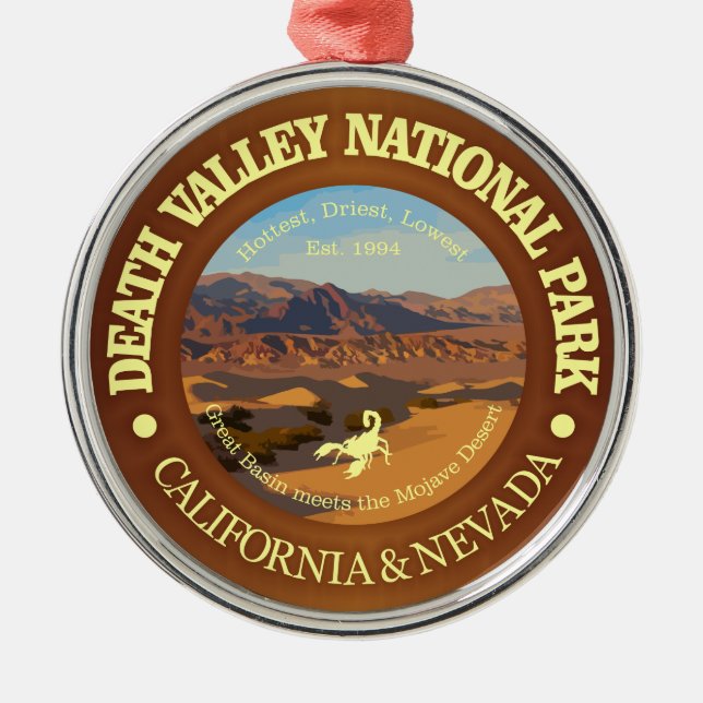 Death Valley National Park Metal Tree Decoration (Front)