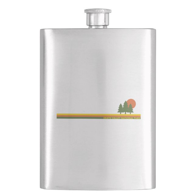 Death Valley National Park Pine Trees Sun Hip Flask (Front)