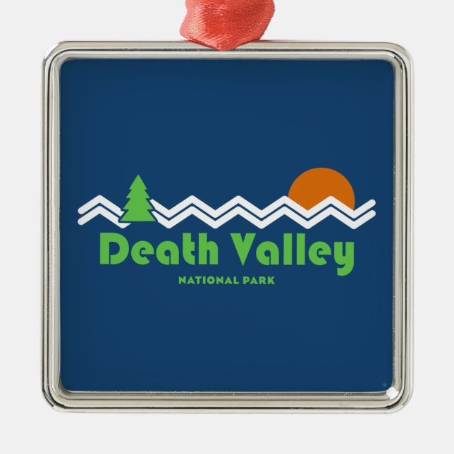 Death Valley National Park Retro Metal Tree Decoration (Front)