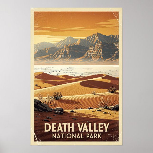 Death Valley National Park Retro Poster (Front)