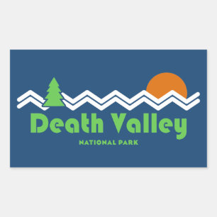 Death Valley National Park Retro Rectangular Sticker