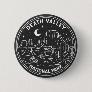 Death Valley National Park Sand Dunes Monoline   6 Cm Round Badge